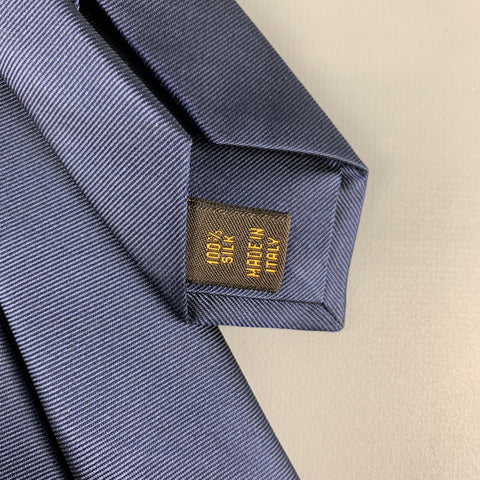 LOUIS VUITTON Navy Applique Silk Tie