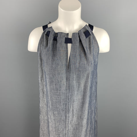 ESCADA SPORT Robe droite en coton/lin bleu taille 6
