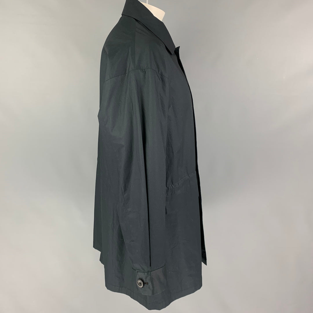 STILL by HAND Taille S Manteau surdimensionné en coton noir avec cordon de serrage