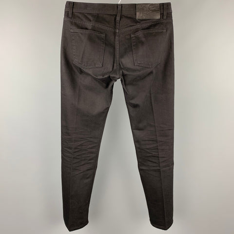 NAKED AND FAMOUS Size 34 Black Selvedge Denim Button Fly Jeans
