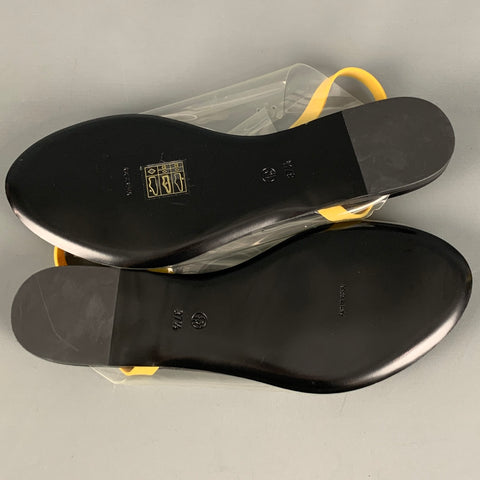 THE ROW Zapatos planos destalonados de acetato transparente talla 7,5 en negro