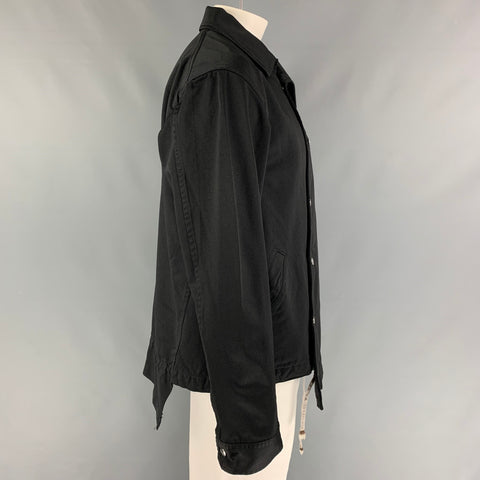 COMME des GARCONS HOMME PLUS Size L Black Polyester Asymmetrical Oversized Jacket