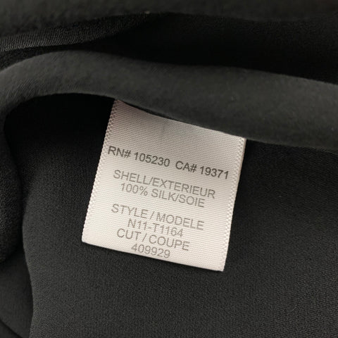JOIE Size XS Black Silk High Collar Blouse