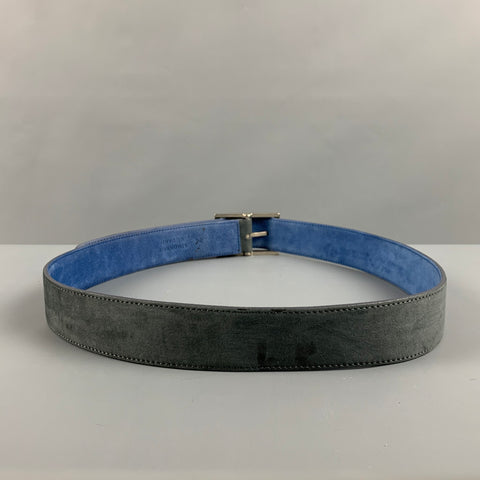 SIMONNOT GODARD Size 37 Grey Blue Suede Belt