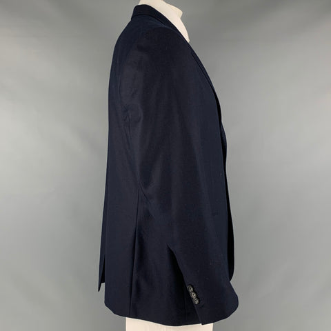 KENT CURWEN Taille 46 Manteau de sport à revers cranté en laine unie marine