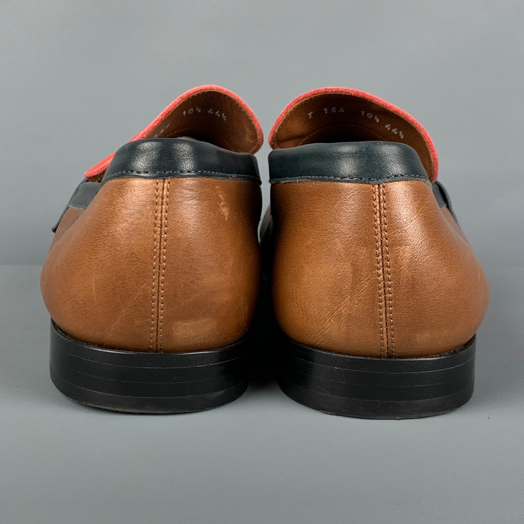 PAUL SMITH Size 10.5 Brown Multi-Color Leather Slip On Loafers Mens Paul Smith Bolzano Shoes In Maroon | Soletrader main image 4