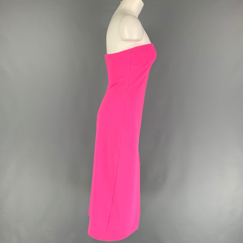 SOLANCE LONDON Pre-Fall 18 Vestido sin tirantes de poliéster rosa talla 4