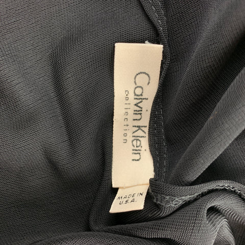 CALVIN KLEIN COLLECTION Size M Black Mesh Viscose Tank Top