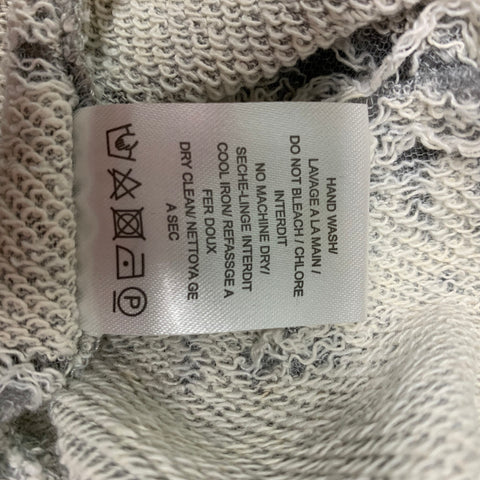 IRO Nona Size S Heather Grey Distressed Cotton Blend Long Sleeve Pullover