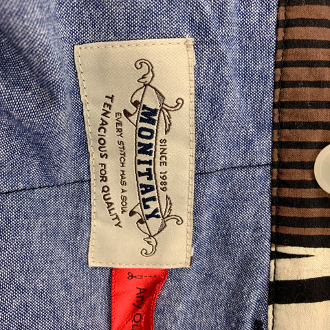 MONITALY Size 30 Multi-Color Print Cotton Zip Fly Shorts