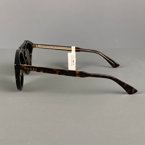GUCCI Lunettes de soleil et lunettes en acétate marron écaille de tortue