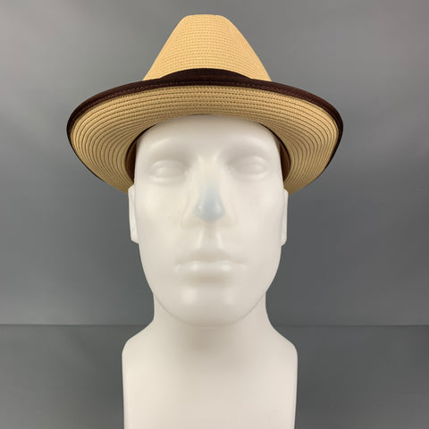 STETSON Sombrero de paja marrón natural talla 57