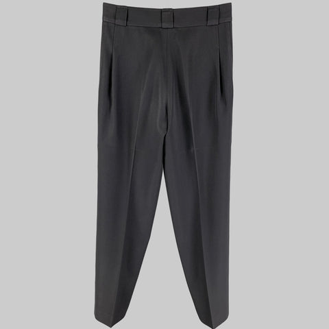 Vintage GIANNI VERSACE Size 28 Black Pleated Wool High Waisted Dress Pants