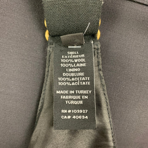 MARC JACOBS Size XL Black Wool Buttoned Vest
