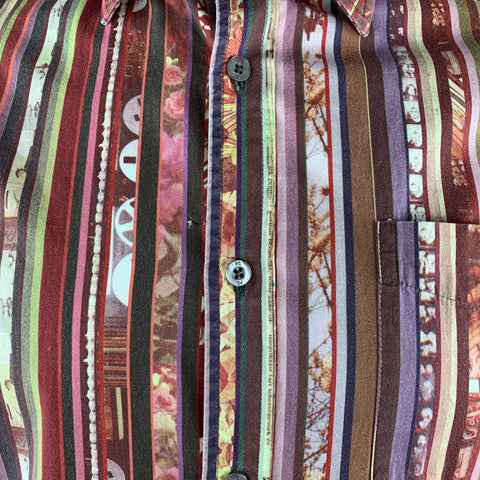 PS by PAUL SMITH Size L Multi-Color Stripe Cotton French Cuff Long Sleeve Shirt