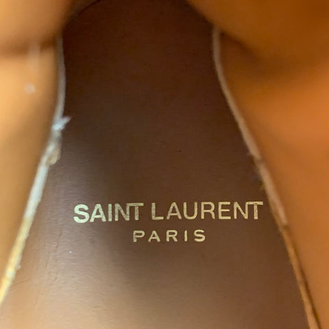 SAINT LAURENT Size 10 Grey Fringe Suede High Top Sneakers