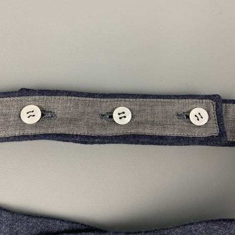 BRUNELLO CUCINELLI Navy Wool Blend Bow Tie