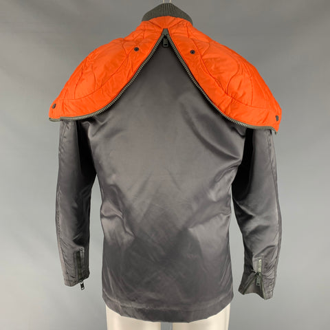 Y-3 x ADIDAS Size S Grey Orange Polyamide Blend Coat
