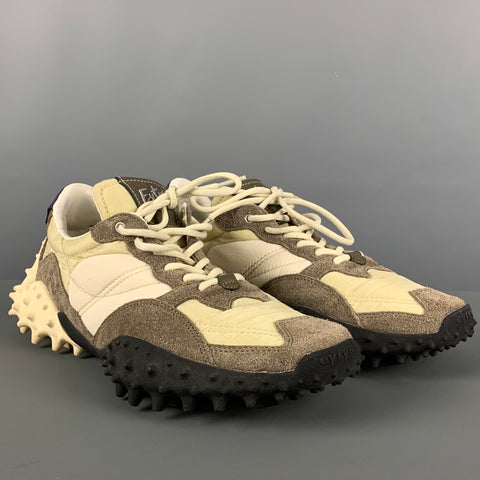 EYTYS Size 10 Beige Grey Mixed Materials Rubber Sneakers