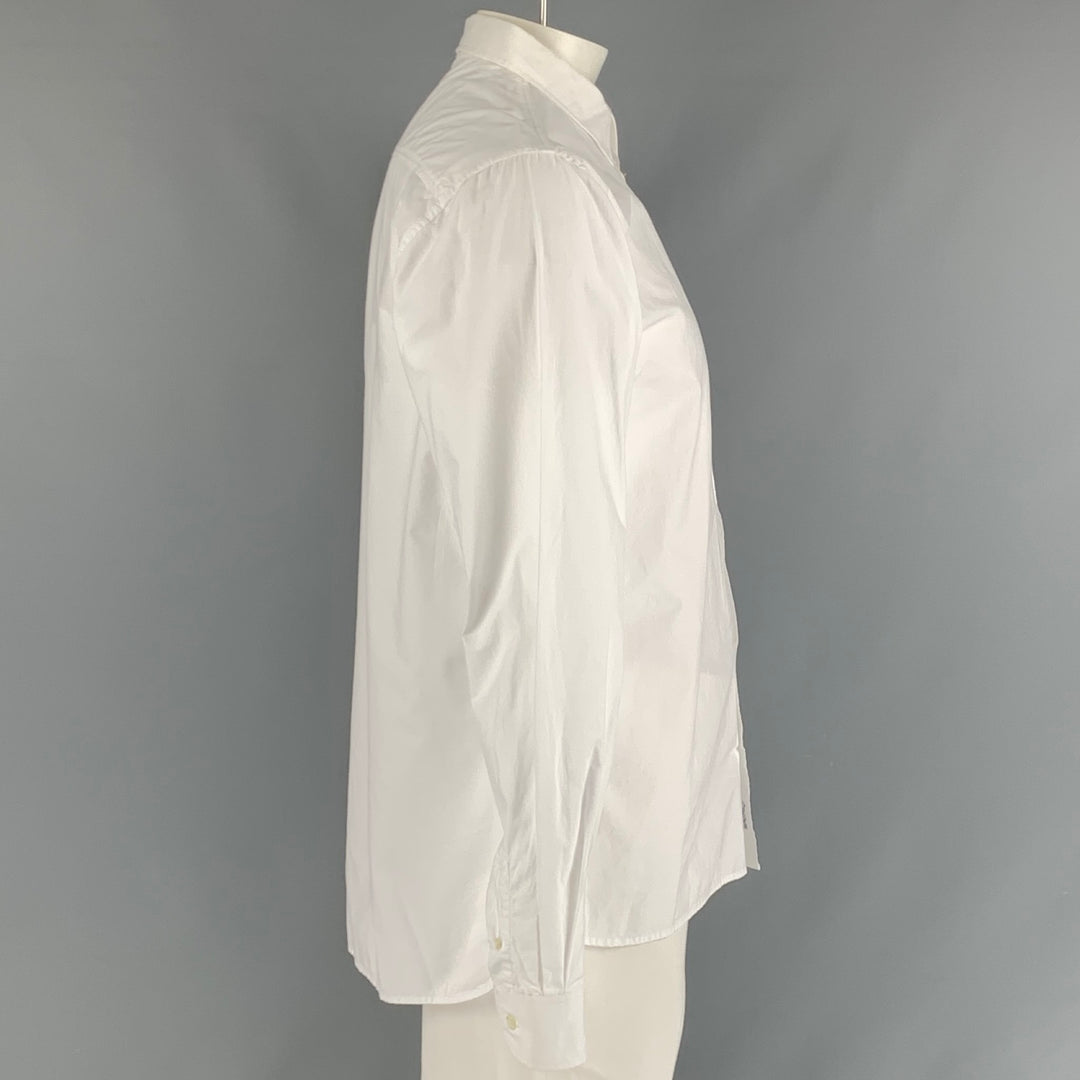 NORSE PROJECTS Size XL White Solid Cotton One pocket Long Sleeve Shirt
