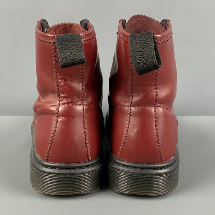 DR. MARTENS Size 8 Burgundy Leather Boots