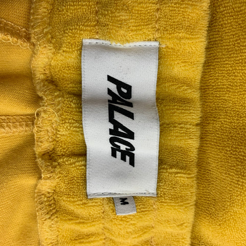 PALACE Size M Yellow Cotton Blend Drawstring Towelling Shorts