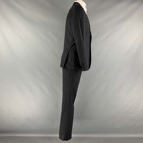 CALVIN KLEIN COLLECTION Taille 38 Smoking à revers en laine unie noire