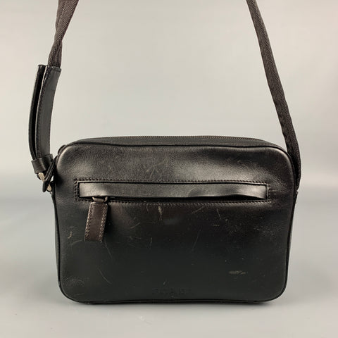 Vintage PRADA Black Leather Cross Body Handbag