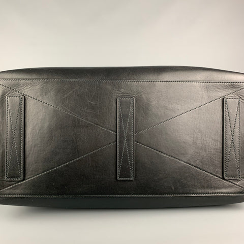BALLY Black Leather Rectangle Duffle Bag