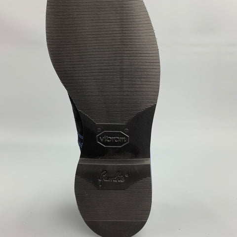 ALLEN EDMONDS Strandmok Size 10.5 Navy Perforated Suede Cap Toe Lace Up Shoes