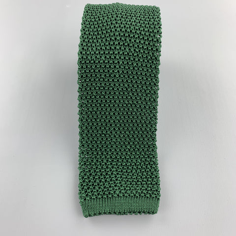 PAUL STUART Forest Green Silk Textured Knit Tie