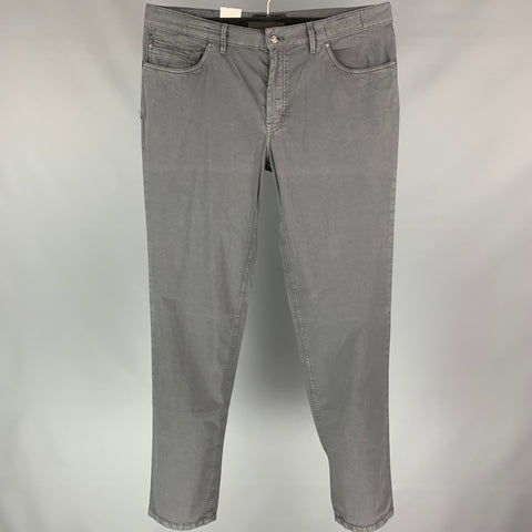 GARDEUR Nevio 2 Size 36 Dark Gray Cotton Jean Cut Casual Pants