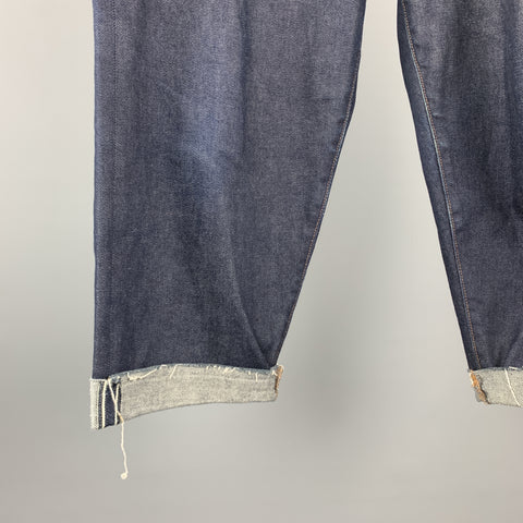 LEVI'S MADE & CRAFTED Size 32 x 23 Washed Indigo Selvedge Denim Zip Fly Jeans