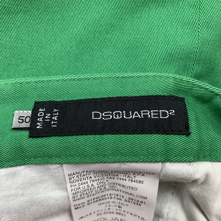 DSQUARED2 Size 34 Green Cotton Button Fly Casual Pants