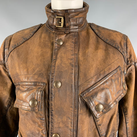 RALPH LAUREN Taille M Manteau Parka en détresse marron