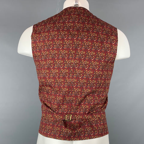SALVATORE FERRAGAMO Size 42 Mustard Wool Buttoned Vest