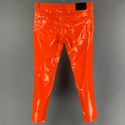 MOSCHINO COUTURE Size 34 Orange Polyester Polyurthane Casual Pants