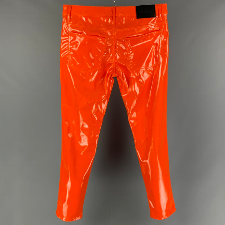 MOSCHINO COUTURE Taille 34 Pantalon décontracté en polyester polyuréthane orange