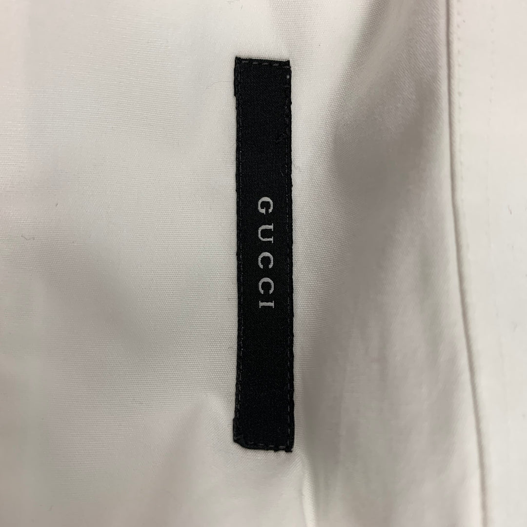 GUCCI Size L White Cotton Button Down Long Sleeve Shirt