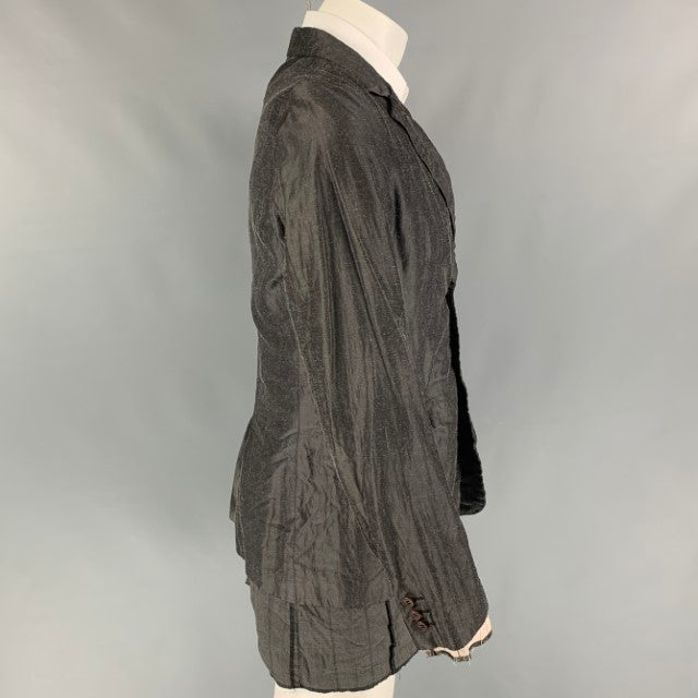 COMME des GARCONS Taille M Manteau de sport superposé en mélange de polyester gris