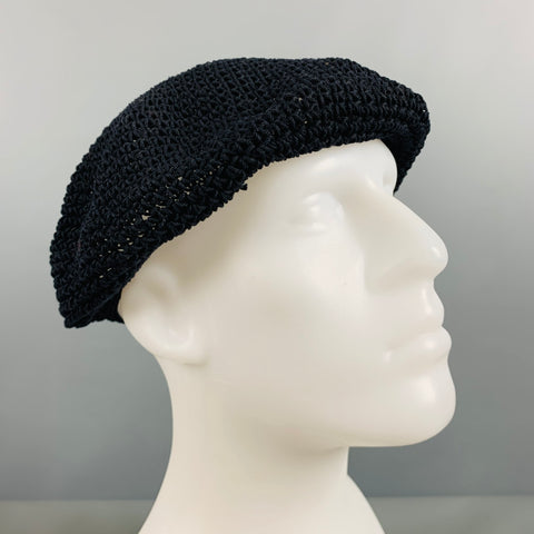 RALPH LAUREN Sombreros de crochet azul marino de talla única
