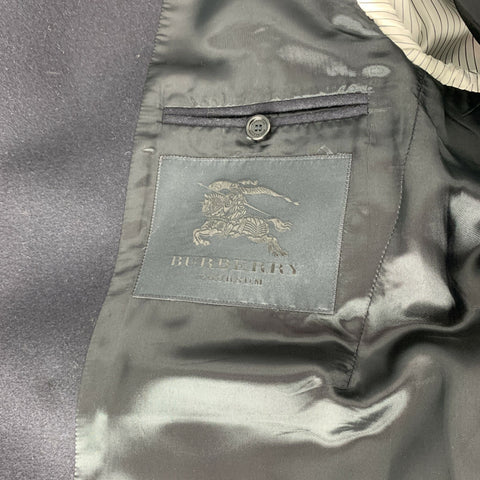 BURBERRY PRORSUM Size M/L Oversized Navy Blue Wool Double Breasted Coat