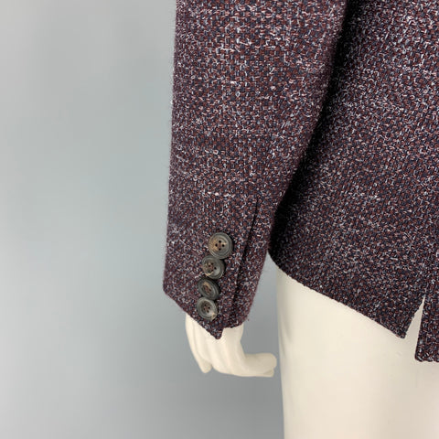 EMPORIO ARMANI Size 10 Purple Grey Heather Jacket Blazer