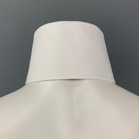 WALTER VAN BEIRENDONCK Size L Pique White Corset Collar