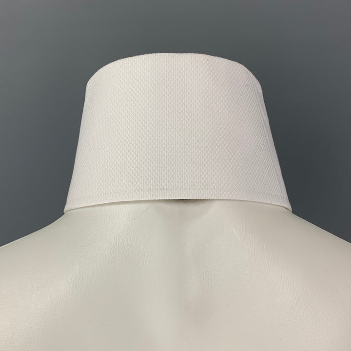 WALTER VAN BEIRENDONCK Size L Pique White Corset Collar