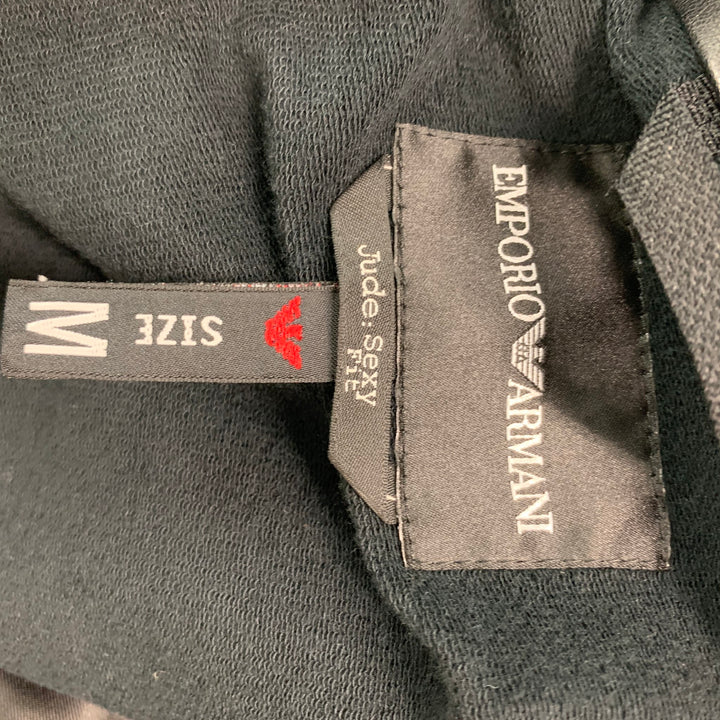EMPORIO ARMANI Chaqueta Trucker de algodón y piel de oveja negra Talla M