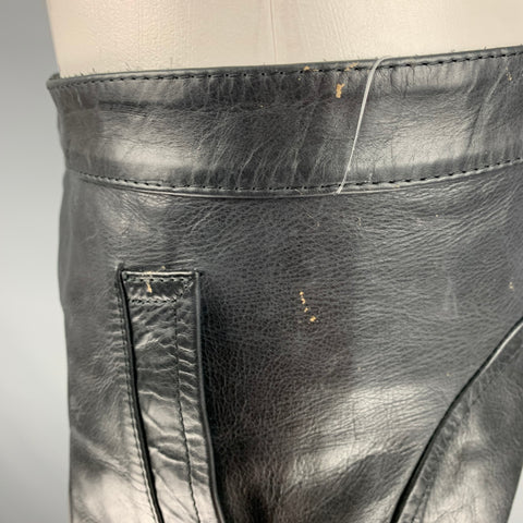 DSQUARED2 Talla 30 Pantalones cortos de cuero negro