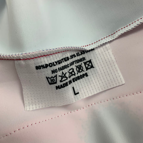 WALTER VAN BEIRENDONCK SS22 Size L Pink Graphic Nylon Jersey Bike Top