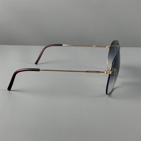 YVES SAINT LAURENT Gafas de sol de metal negro plateado