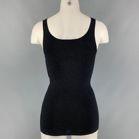 ZUCCA Size S Black Sparkly Tank T-Shirt